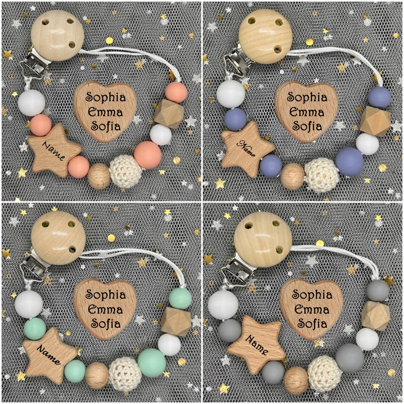 Baby Teethers - NIEUWE aangepaste naam handgemaakte gepersonaliseerde beuken