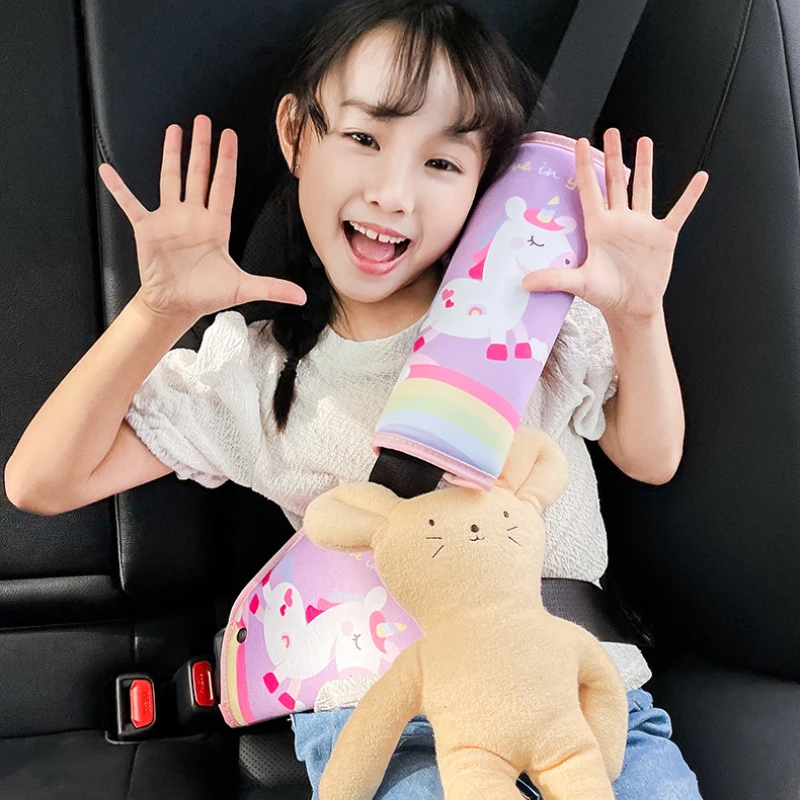 Infant Car Seat Cover - Kinderveiligheidsgordelhoes Autogordelverstelling Houder Veiligheidsgordelvulling Kinderen Anti-hals