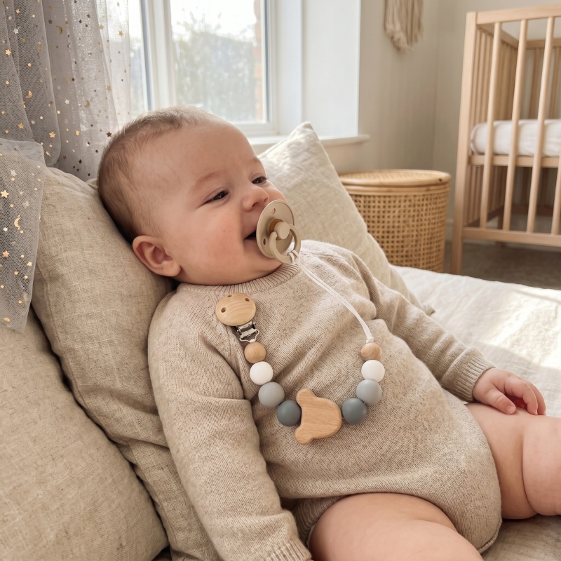 Baby Teethers - Mittsboy Gepersonaliseerde Fopspeenclip Aangepaste naam Siliconen