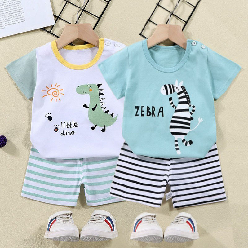 Baby Products For Summer - Katoen Tees + Shorts 2-delige Trainingspak