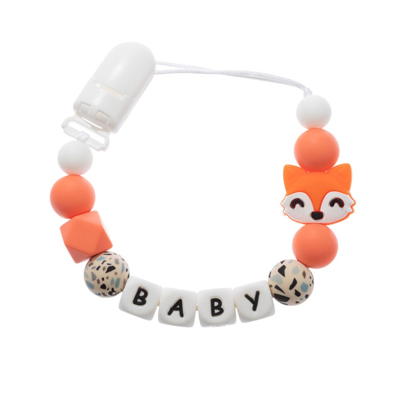 Baby Teethers - Cartoon Gepersonaliseerde Naam Handgemaakte Fopspeen Clips