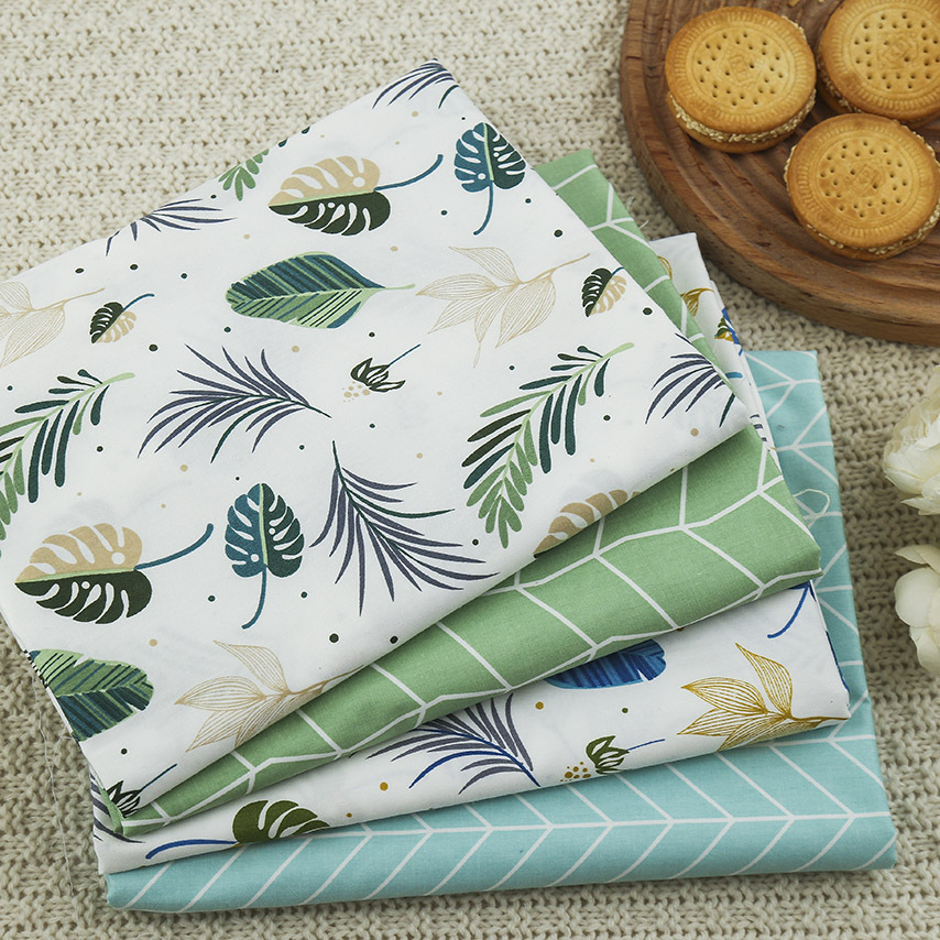 Baby Products Organic - Blad Bedrukt 100% Katoenen Stof Jurk