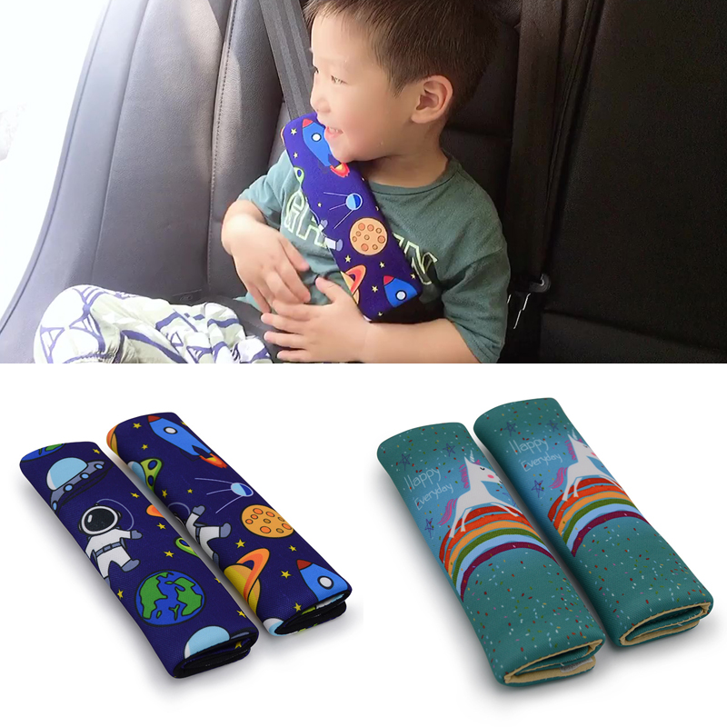Infant Car Seat Cover - 2 stuks schattige auto autoveiligheidsgordel harnas