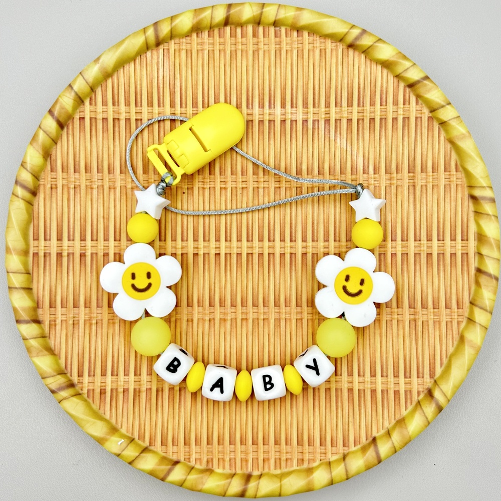 Baby Teethers - Aangepaste Letters Naam Baby Flower Siliconen