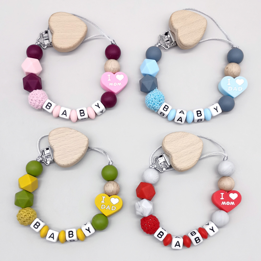 Baby Teethers - Aanpasbare gepersonaliseerde naam baby bijtring fopspeen