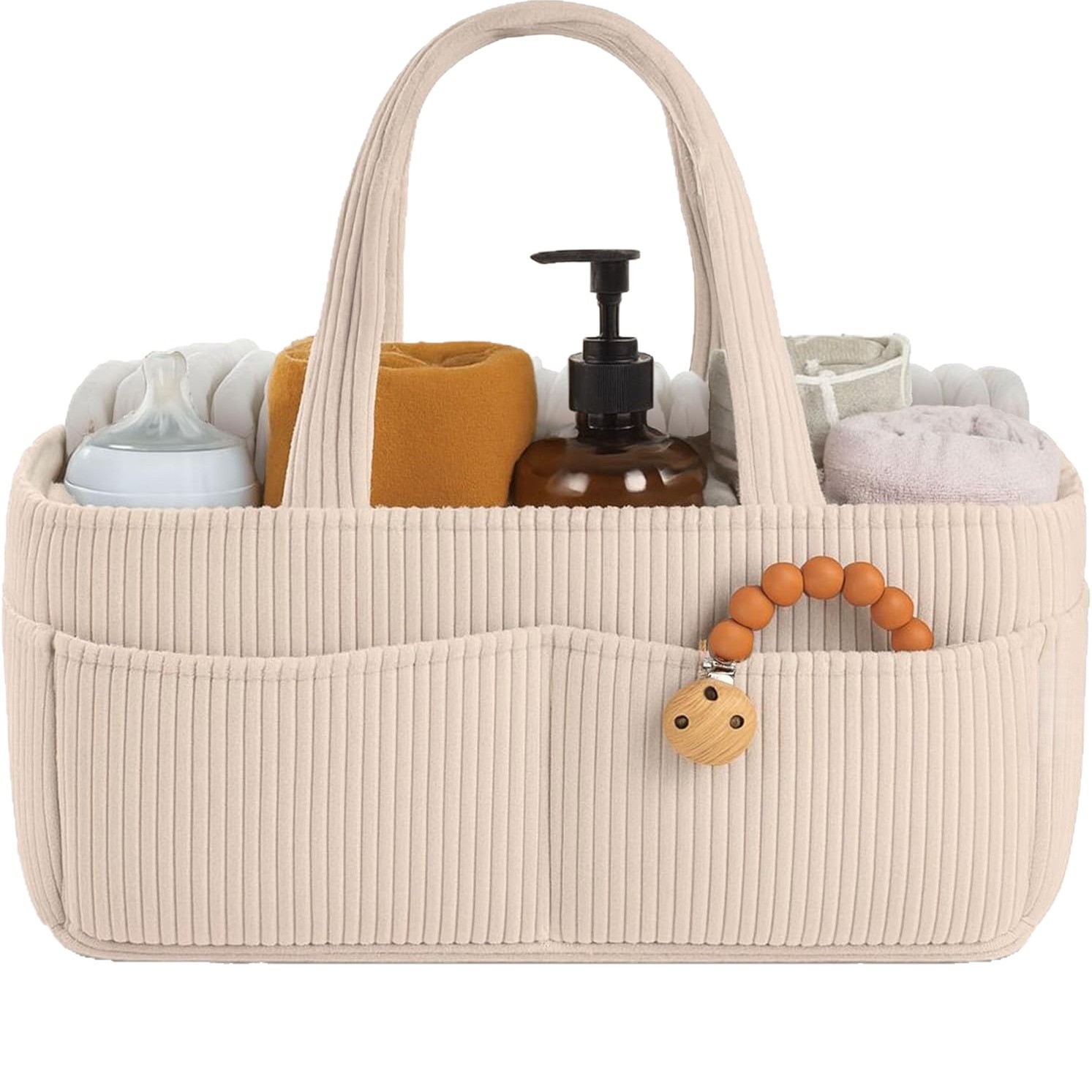 Baby Products Basket - Nieuwe corduroy luiers caddy organizer opvouwbare