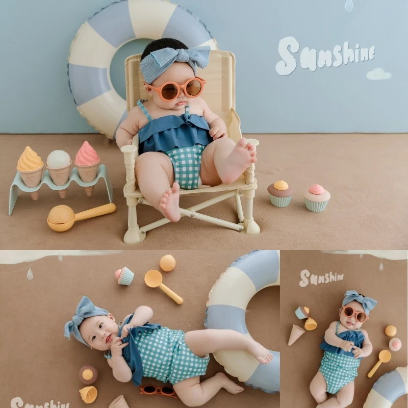 Baby Products For Summer - Pasgeboren Baby Fotografie Props Zomer Badpak