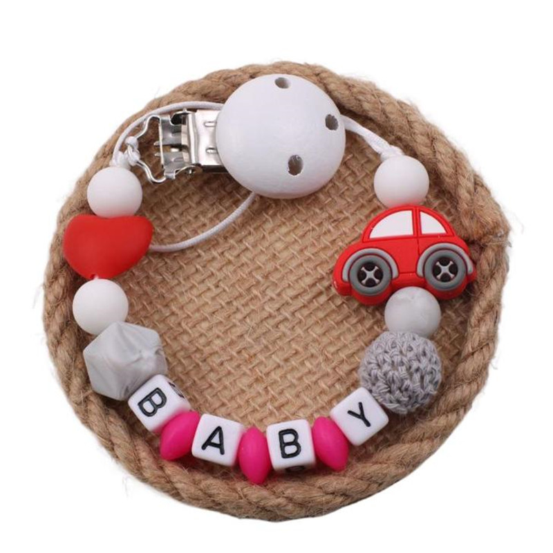Baby Teethers - Cartoon Baby Fopspeen Clips Keten Aangepaste
