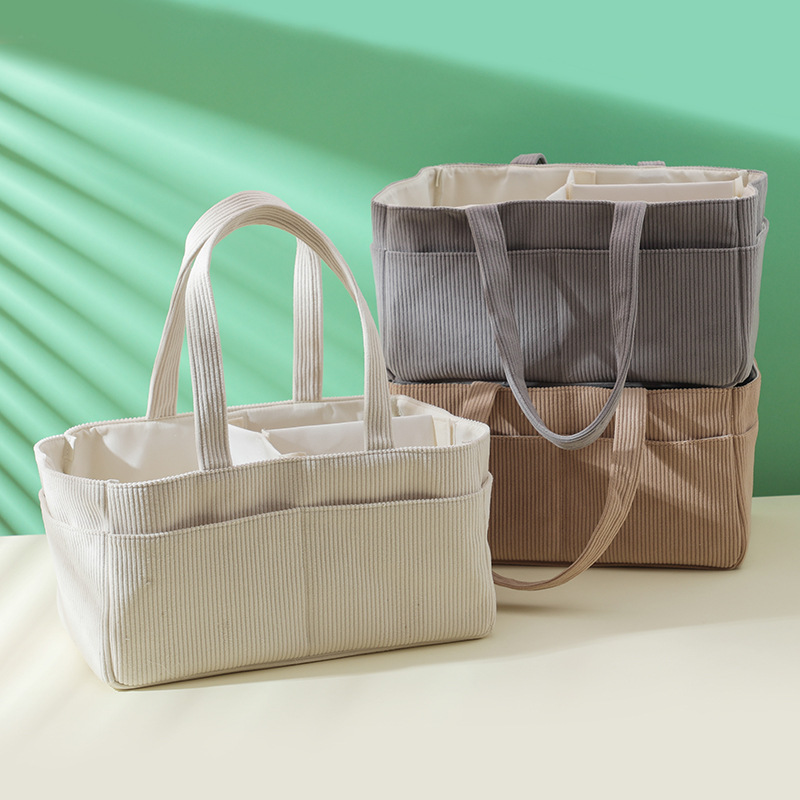 Nieuwe corduroy luiers caddy o - Baby Products Basket recensie en prijs