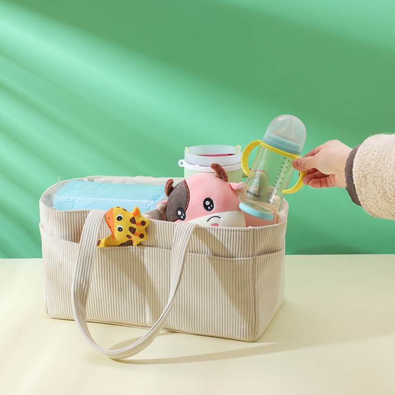Nieuwe corduroy luiers caddy o - Baby Products Basket recensie en prijs